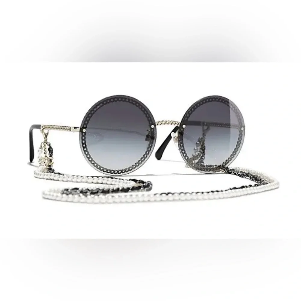 CHANEL Round Chain Sunglasses CH4245